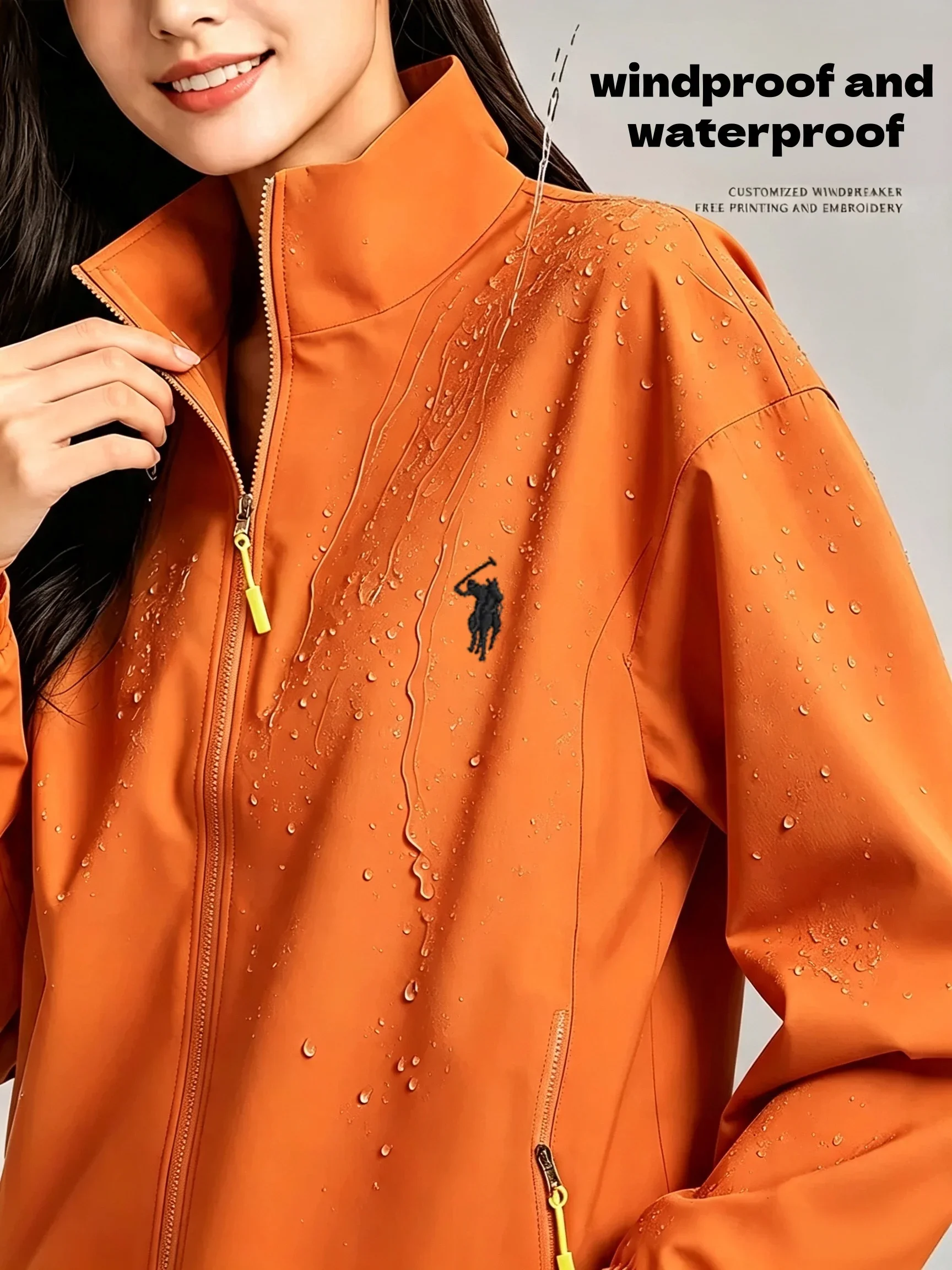 2026 neue High-End-Markenjacke für Damen und Herren mit langen Ärmeln und Reißverschluss, Herbstmode, exquisite Stickerei, wasserdicht, strapazierfähig. – Detail 6
