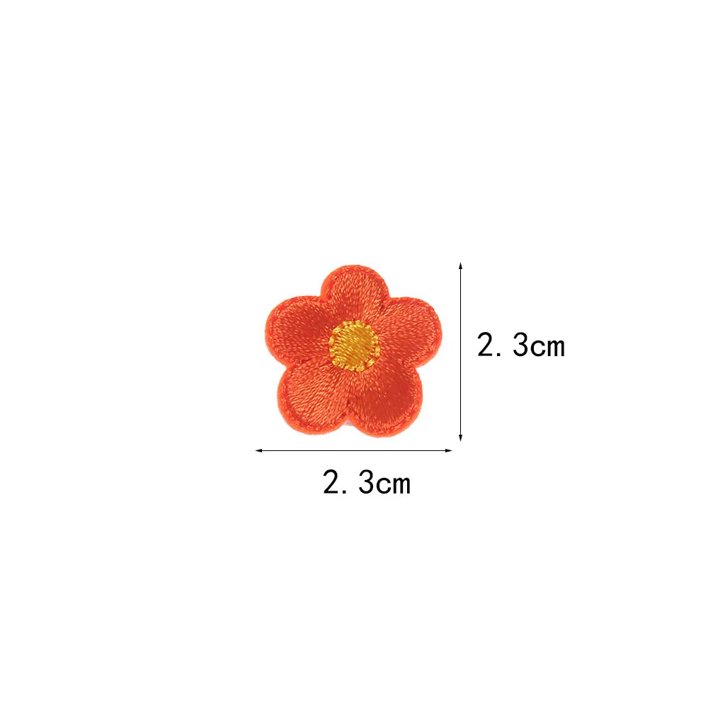 10pcs Small Flower Patches Iron On Embroidered Clothes Applique Diy Bag Hat Shoes Motif Stripes Clothes Accessories Badge