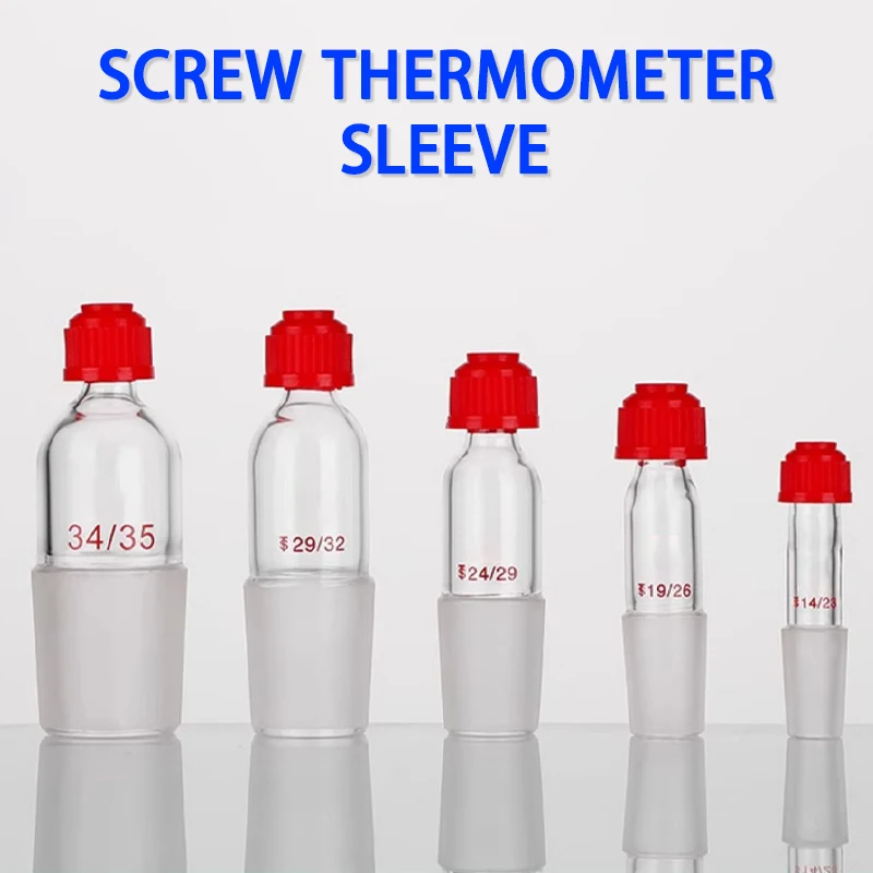 

Glass screw thermometer sleeve 14#19#24#34#40# high borosilicate laboratory equipment 1 piece