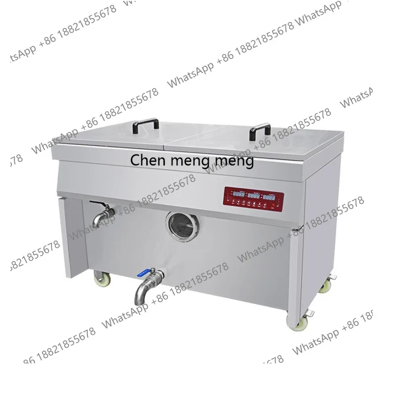 مقلاة فصل الزيت والماء مقلاة تجارية اسطوانة واحدة 90 لتر مقلاة أوتوماتيكية للتحكم العددي #1