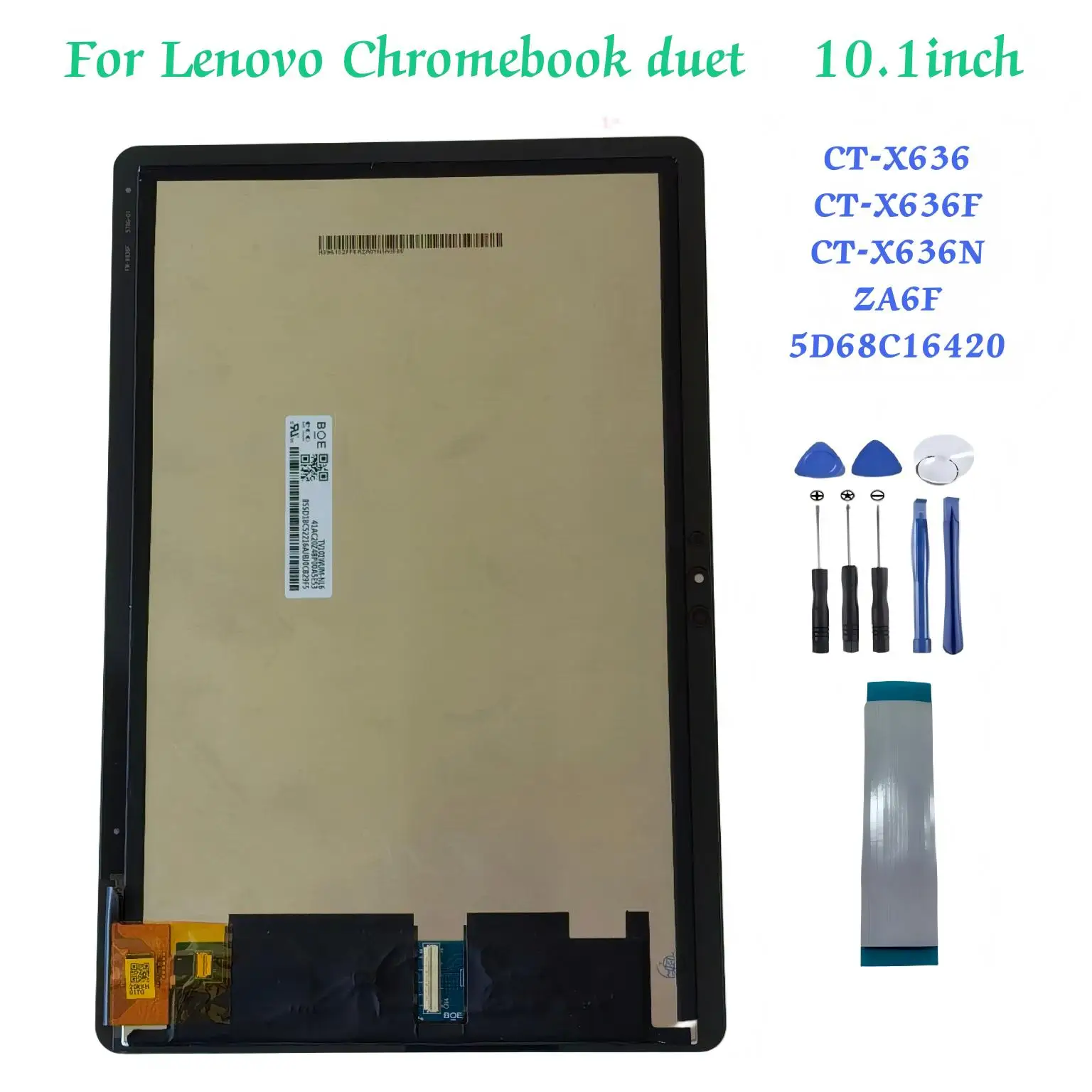 

Дисплейный модуль A+ для Lenovo Chromebook Duet 10.1'' CT-X636 CT-X636F CT-X636N X636 X636N X636F (LCD и тачскрин в сборе)