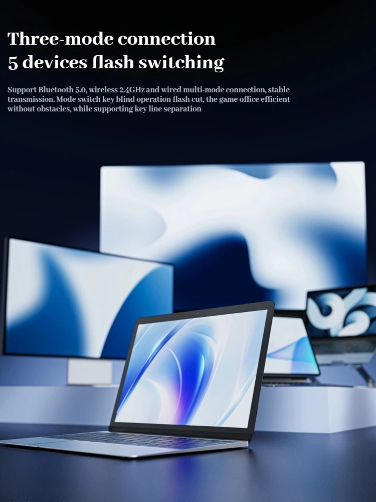 Klawiatura mechaniczna RAPOO V700DIY Tri-mode Wireless Hot Swap Gasket Structure Ergonomics Esports Gaming Keyboard Pc Accessory