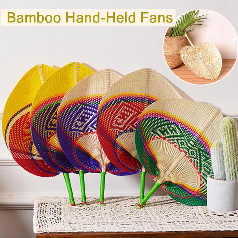 

1pc Classic Hand-Held Rattan Fan/Party,Performance,Photo Prop,Home and Office Decor Summer Cooling Beach Wall Decor Party Favors