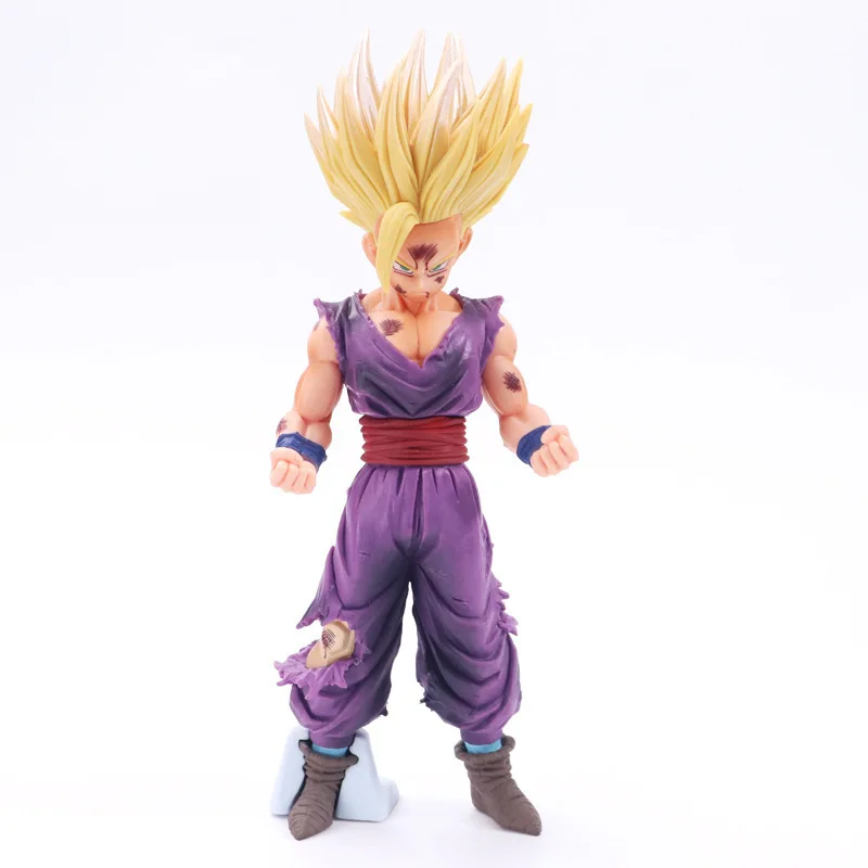 23cm Anime Dragon Ball Z Figure Gohan Super Saiyan Battle Ingured Ver. Pvc Action Model Toys Dbz Gohan Goku Decoration Doll Gift