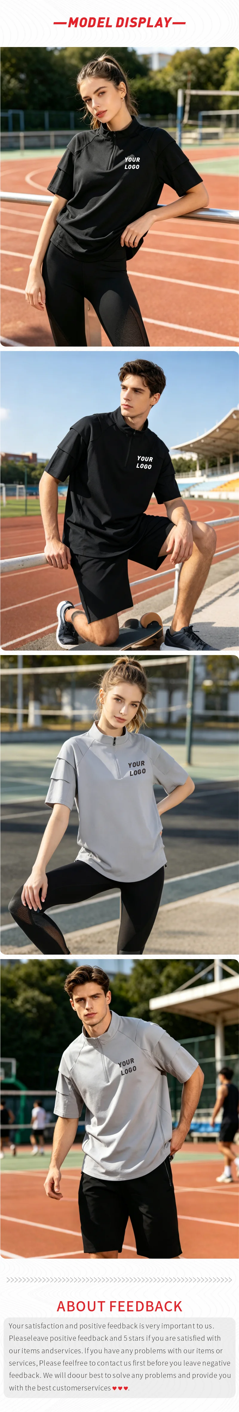 Maßgeschneidertes T-Shirt mit kostenlosem Druck von Logo und Text, Fitnesskleidung, Outdoor-Sport, schnell trocknend, kurzärmelig, T-Shirt für Training, Laufen, Männer und Frauen – Detail 3