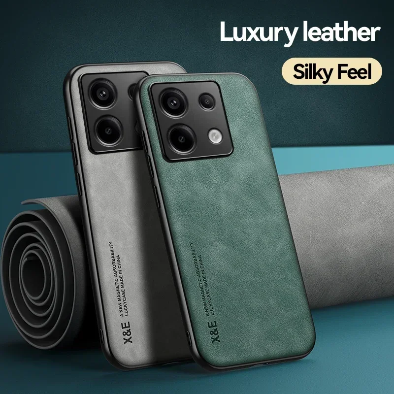 

Magnetic Suede Leather Case For Redmi Note 13 Pro Plus 12 12S Pro Shockproof Matte Silicone Soft Cover For Xiaomi 13T 12T Pro