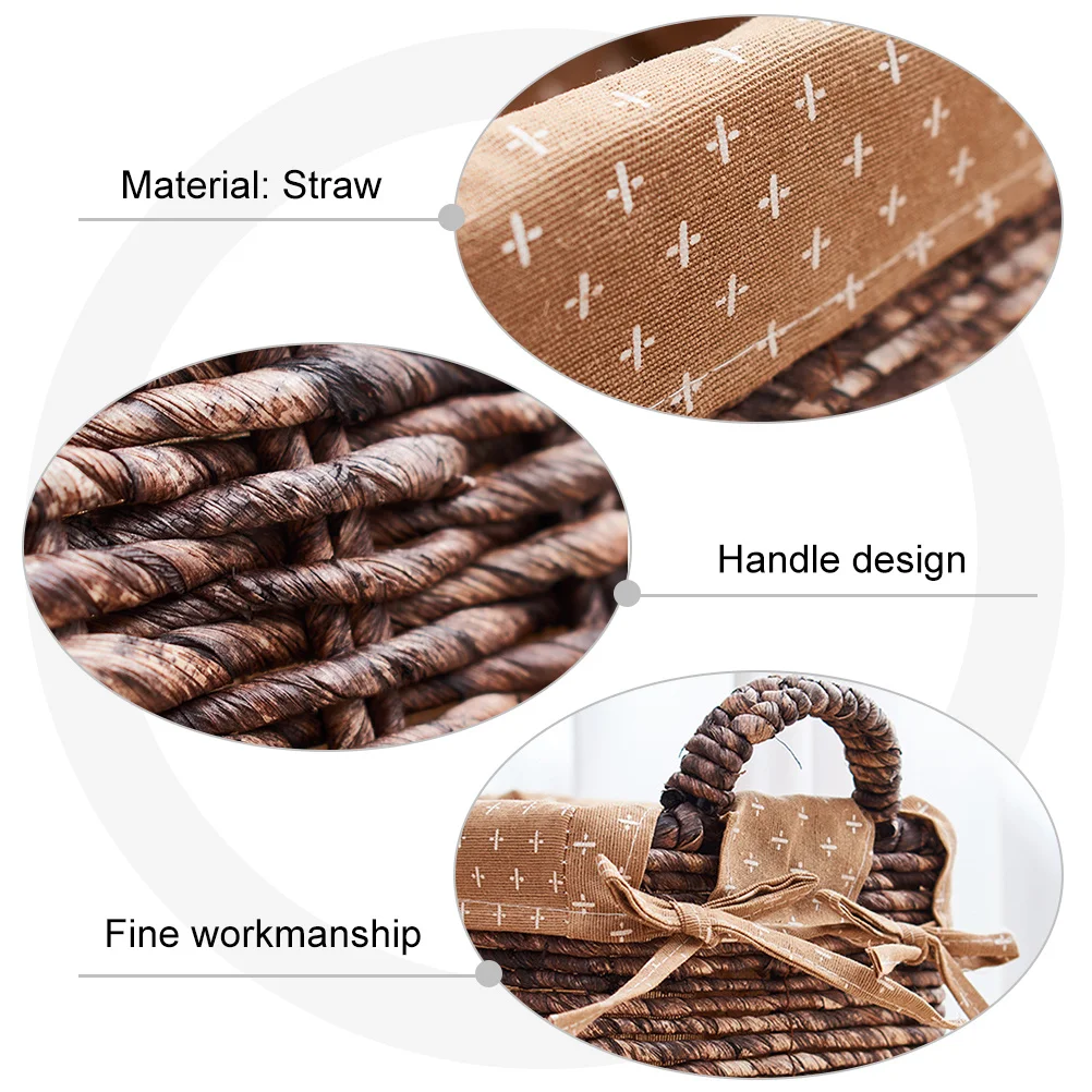 

Chic Storage Basket Organizer Woven Bin Rattan Bins Hyacinth Fruit Sundry Baskets