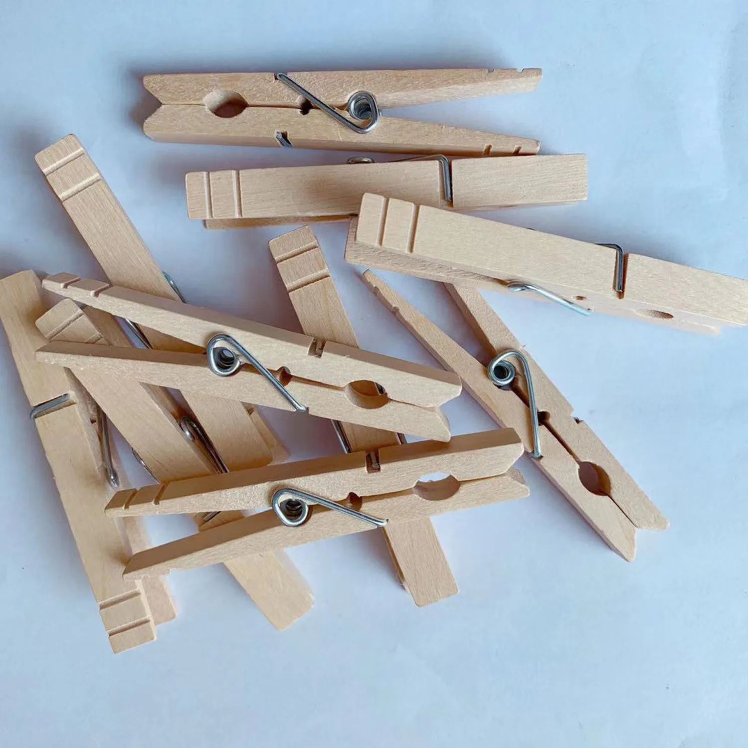 24 Pack , And Moisture Resistant Clothes Pegs, Durable Wood Clothing Pins, Strong Grip, Dry Laundry On Clothesline, Bag Clips