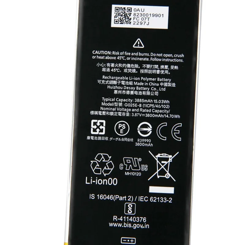 G025E-B For Google Pixel 4A 5G Version Mobile Phone Bateria Battery,AAA+ Brand New Replacement Phone Battery+Tools,3885mAh