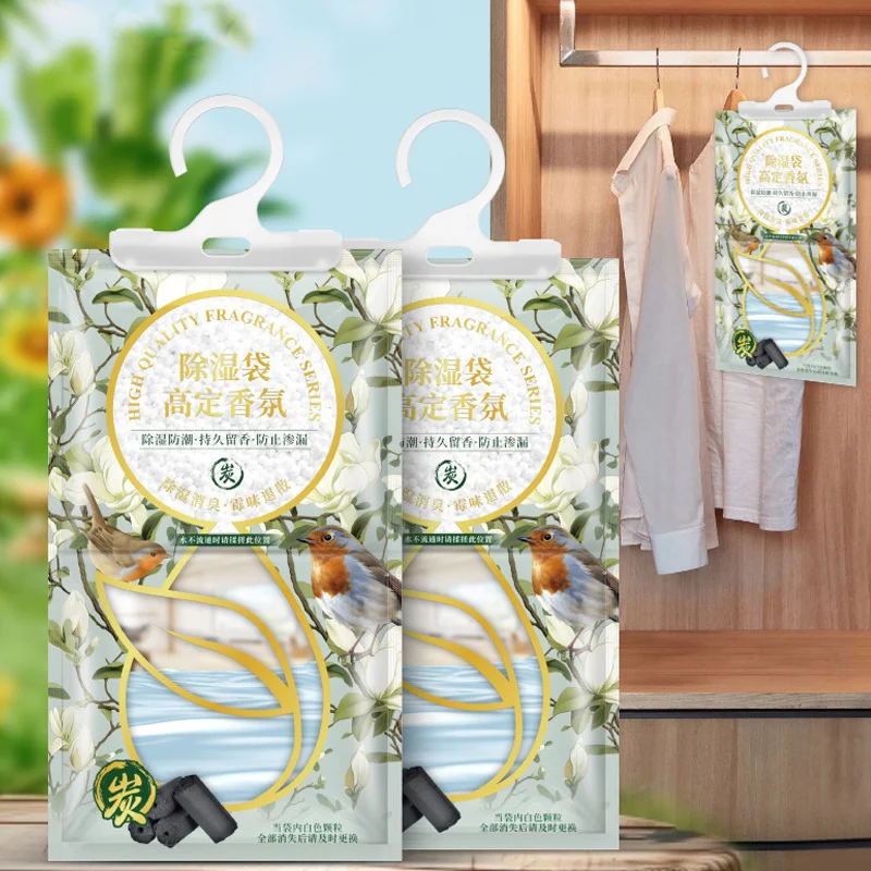 Bolsa deshumidificadora fragante para armario, absorbente de humedad para armario, bolsas antihumedad colgantes, bolsa seca, deshumidificador de armario ecológico