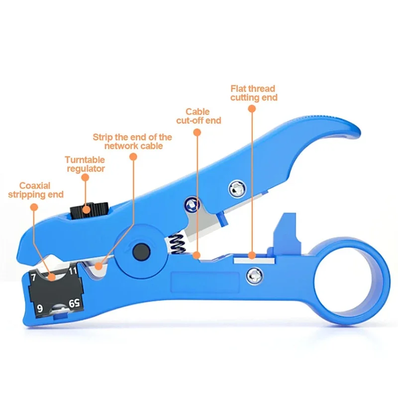 Automatic Cable Wire Stripper Multi Functional Electric Stripping Coaxial Cable Pliers Cutter Professional Cables Cutter Tools