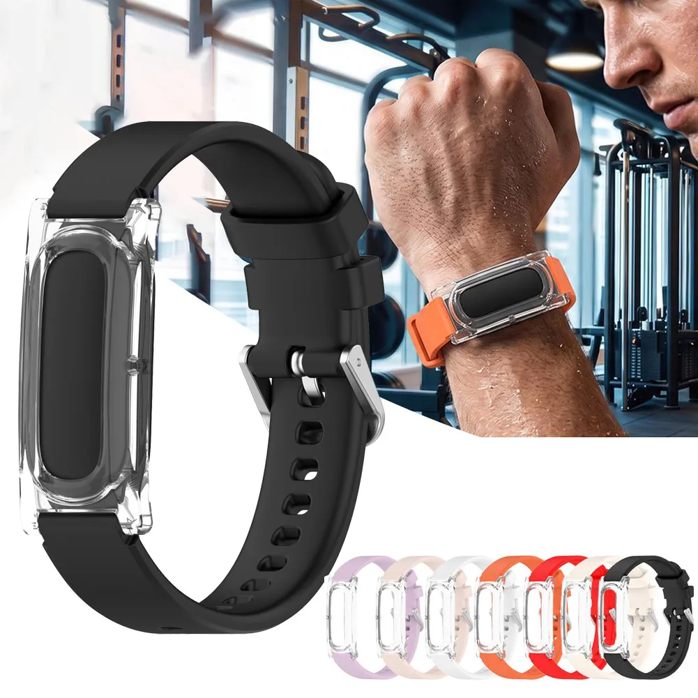 Silicone Band Compatible with Google Fitbit Air Replacement Sport Strap Adjustable Lightweight Wristband for Men Women Fitness