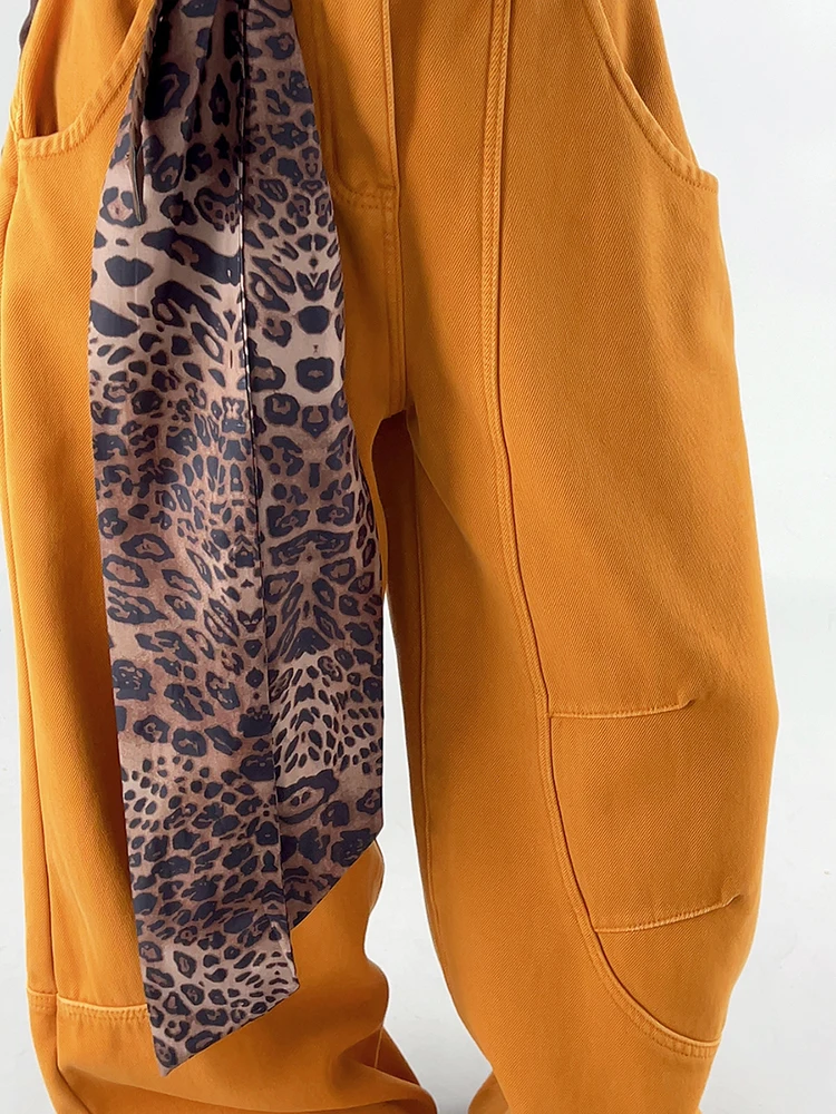 REDDACHiC Pumpkin Orange Boyfriend Jeans Trendy Winter Fleece Lined Pockets Wide Leg Barrel Baggy Pants Vintage Women Streetwear