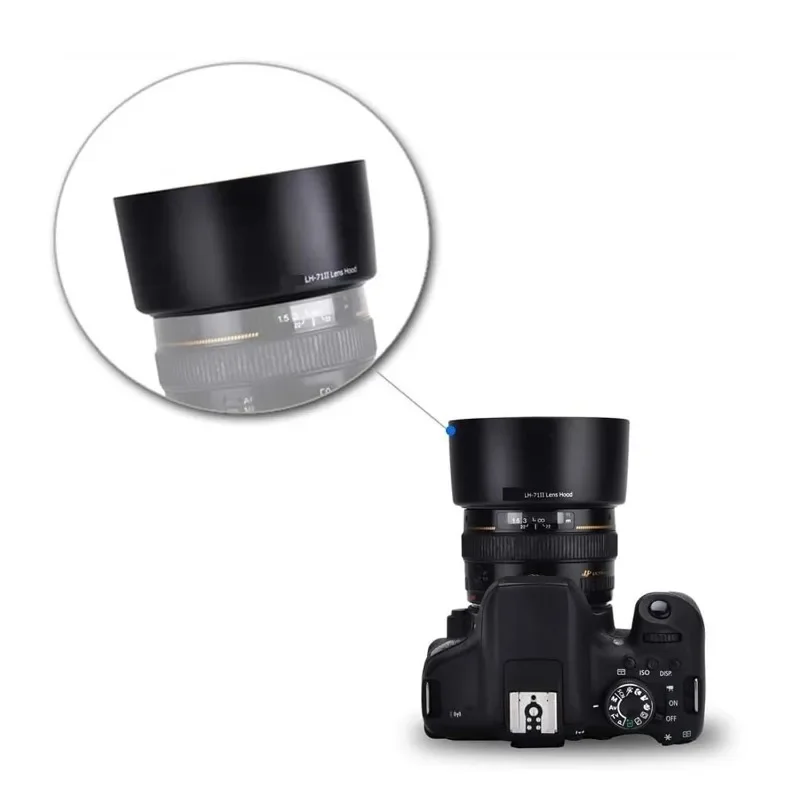 1 Pcs Lens Hood ES-71 II ES71II for Canon EF 50mm f/1.4 50 F1.4 USM / Yongnuo 50mm F1.4N Lenses