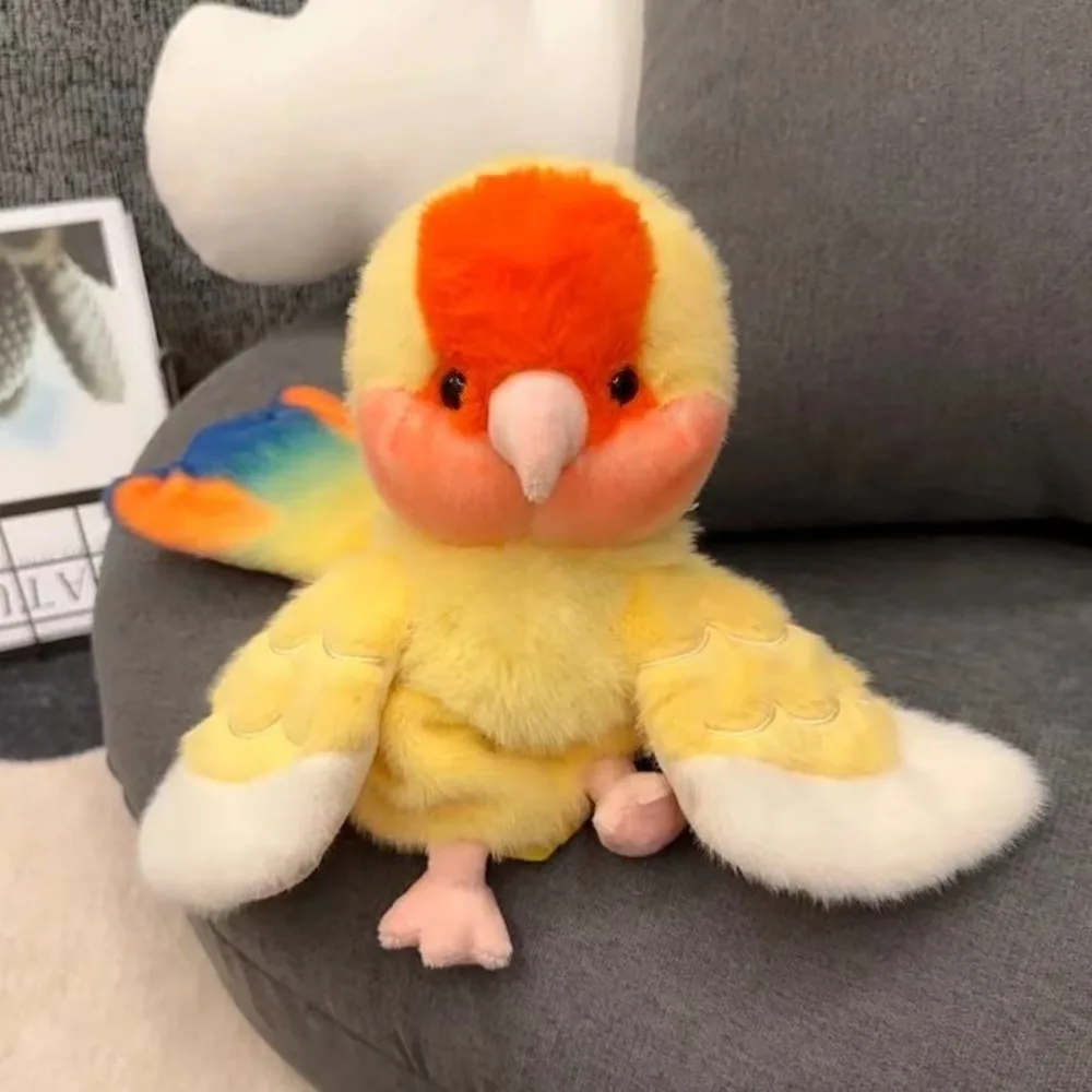 Kawaii BIRD Plushหุ่นมือBudgerigar Cockatiel COSPLAYตุ๊กตาPlush 20 ซม.พระภิกษุสงฆ์Parakeet Fluffy Parrotตุ๊กตาเด็ก