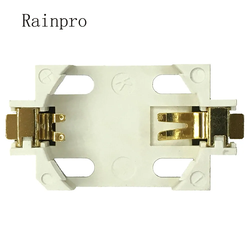 Rainpro 10 ชิ้น/ล็อต CR2032 BS-6 PATCH ปุ่มแบตเตอรี่ผู้ถือชุบทองทนอุณหภูมิ 260