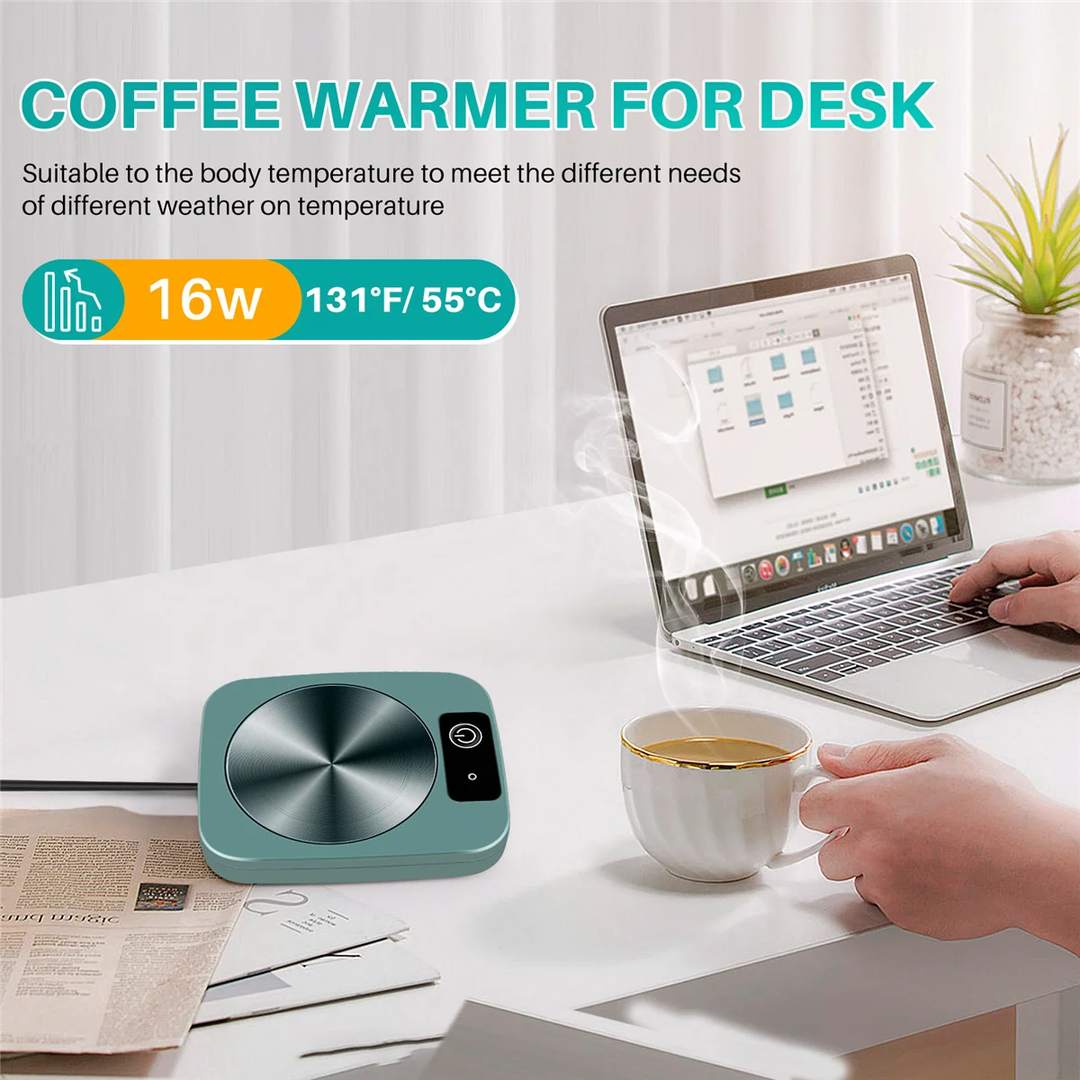 Mug Heater Coffee Mug Cup Warmer Milk Tea Water Heating Pad Cup Heater Warm Mat Constant Temperature Coaster EU Plug