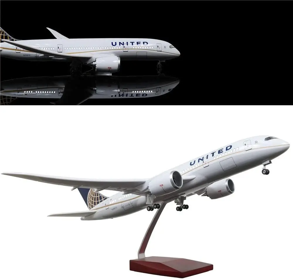 United Airlines B787 Model Jet Vliegtuig Schaal 1:130 Hars Vliegtuig Model Amerikaans Vliegtuig Verzamelaars Gift Ornamenten