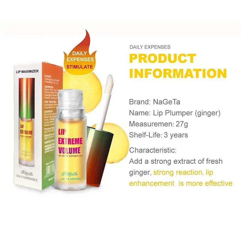 Lip Plumper Oil Serum Instant Long Lasting Volumising Essence Oil Repair Lip Fine Lines Increases Elasticity Sexy Lip Balm New