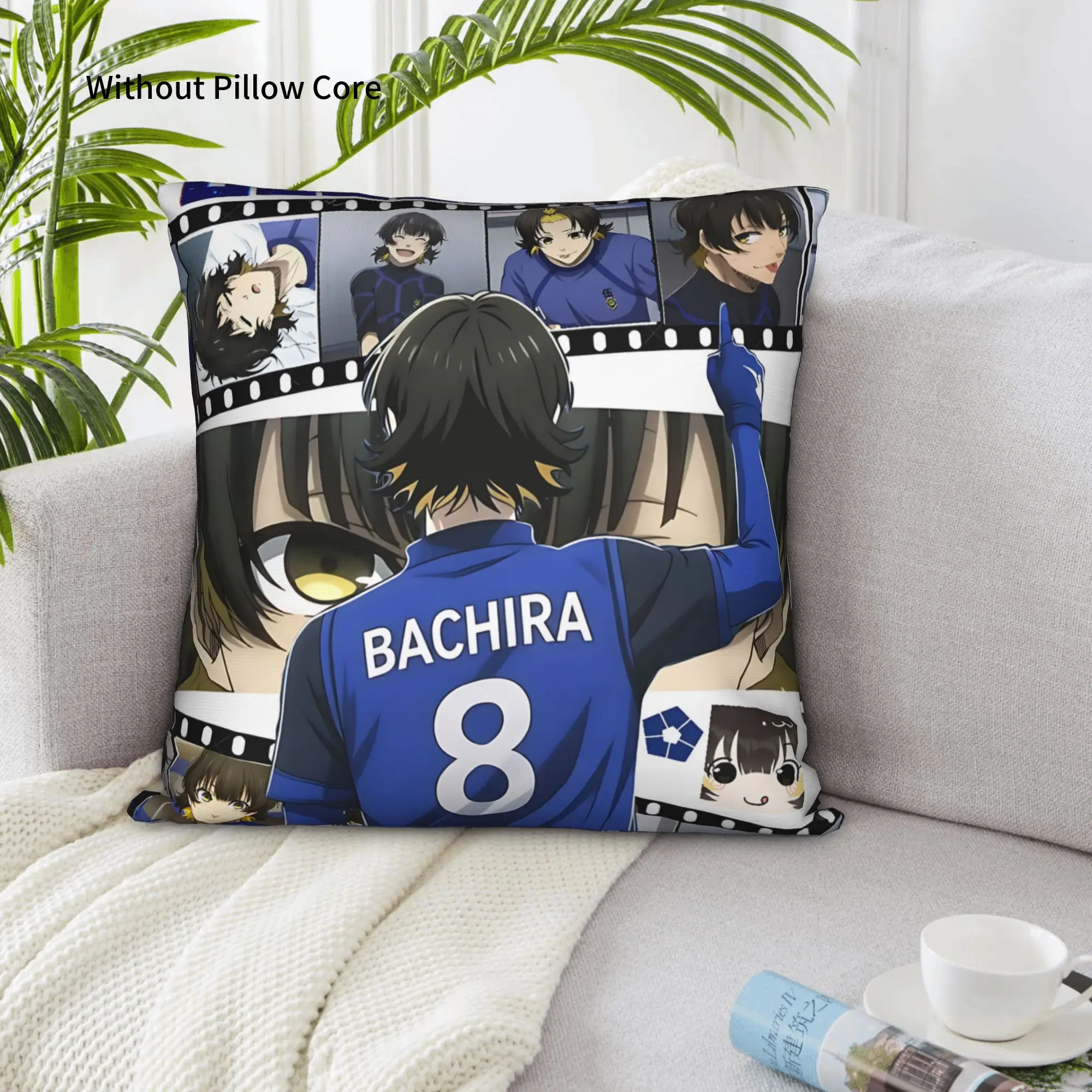 1PC Blue Lock Football Anime Pillow Case Double-Sided Printing  Sofa Cushion Bedroom Bedside Pillow