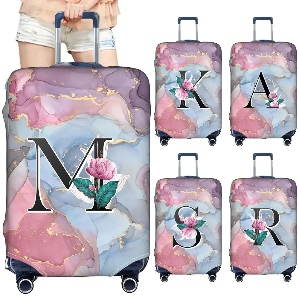 

Luggage Cover Stretch Fabric Suitcase Protector Baggage Dust Case Cover Suitable for18-32 Inch Suitcase Case whitemarble series