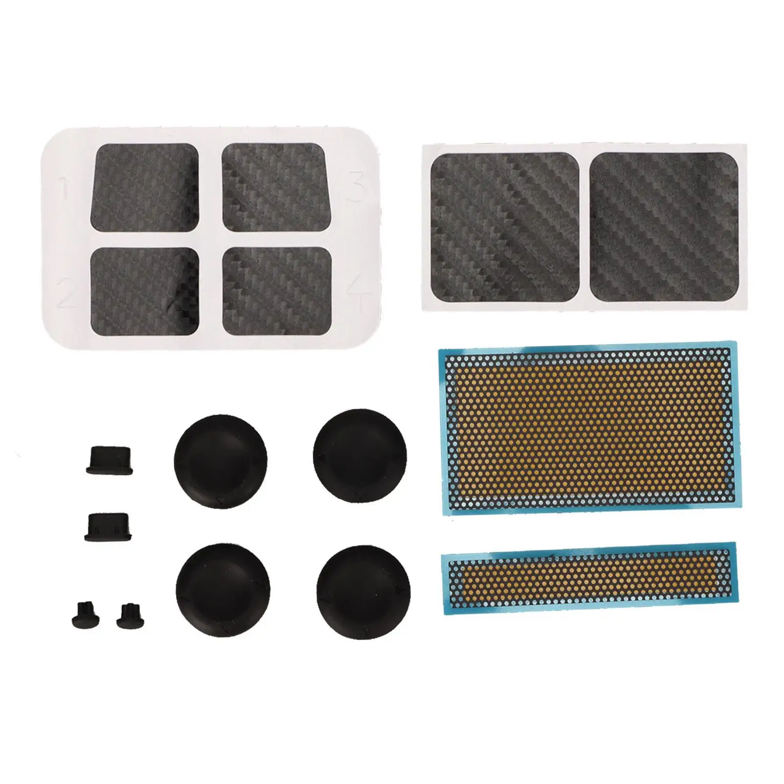 

Game Console Protection Kit Stickers Dust Screen Dust Plug Joystick Caps Skin Cover Set for Gaming Devices