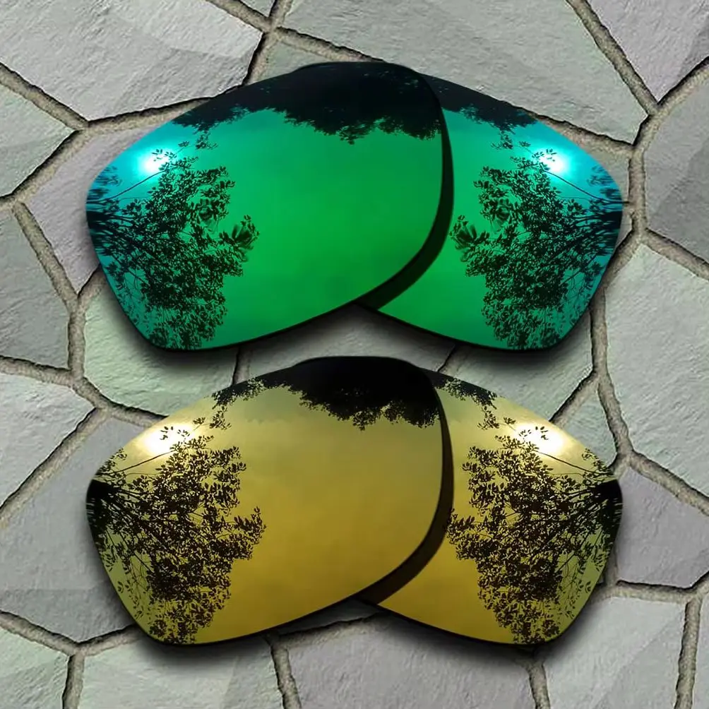 

2 комплекта сменных поляризованных линз Jade Green & Yellow Golden для квадратных солнцезащитных очков Oakley Jupiter