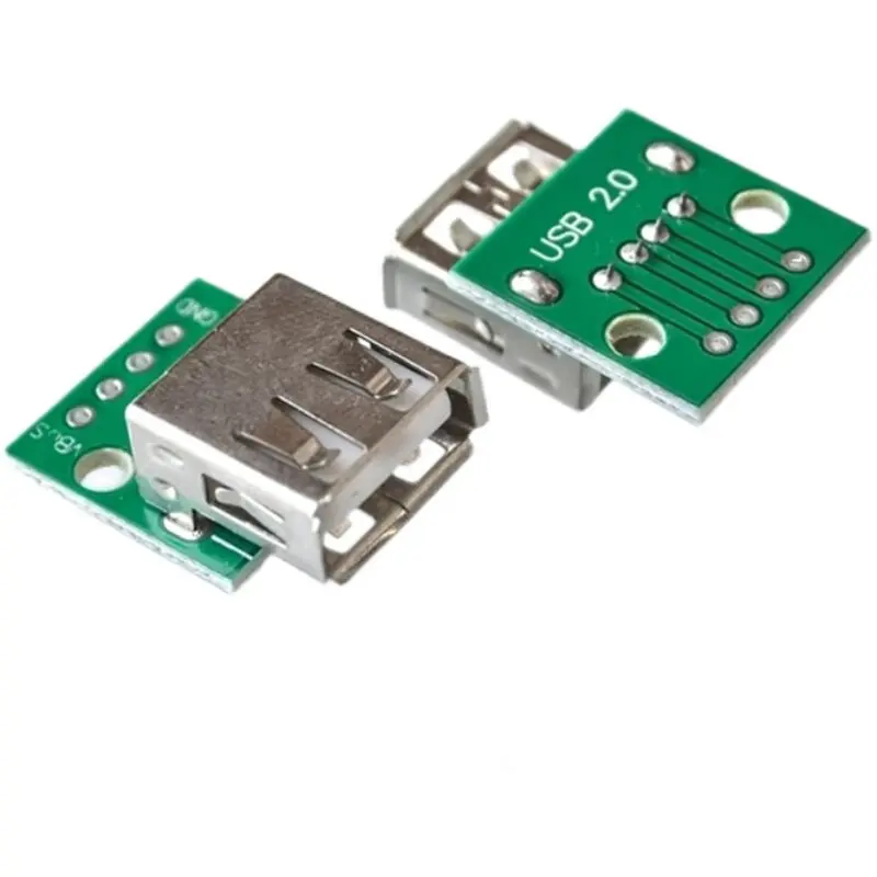 USB 2.0 female seat head to DIP 4p direct plug, the adapter board has been welded mobile phone power data cable