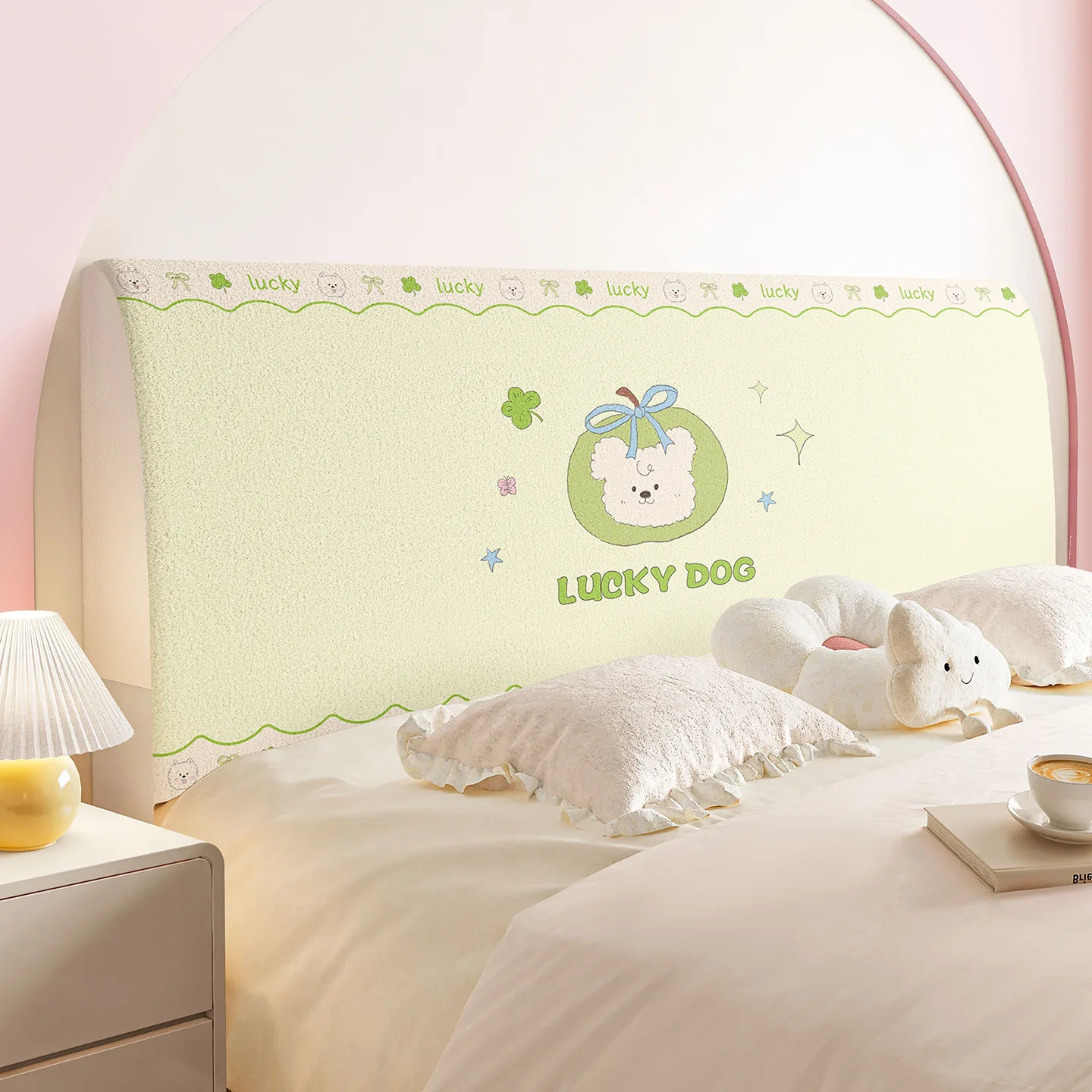Small fresh bedside cover 2025 new four-season universal dust cover light luxury high-end ugly bed back cover cover