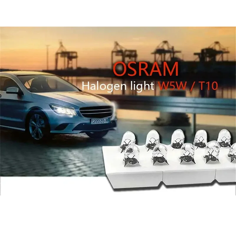 Osram Original Car Interior Light 2825 T10 W5W 12V 5W W2.1x9.5d Standard Turn Signal Yellow Car Halogen Bulb