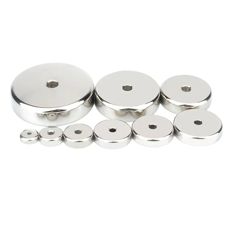 

20mm 25mm 32mm 36mm 42 mm Countersunk Ring Hole Rare Earth Neodymium Magnets Strong Crafts Magnet N52 Salvage Magnet Parts