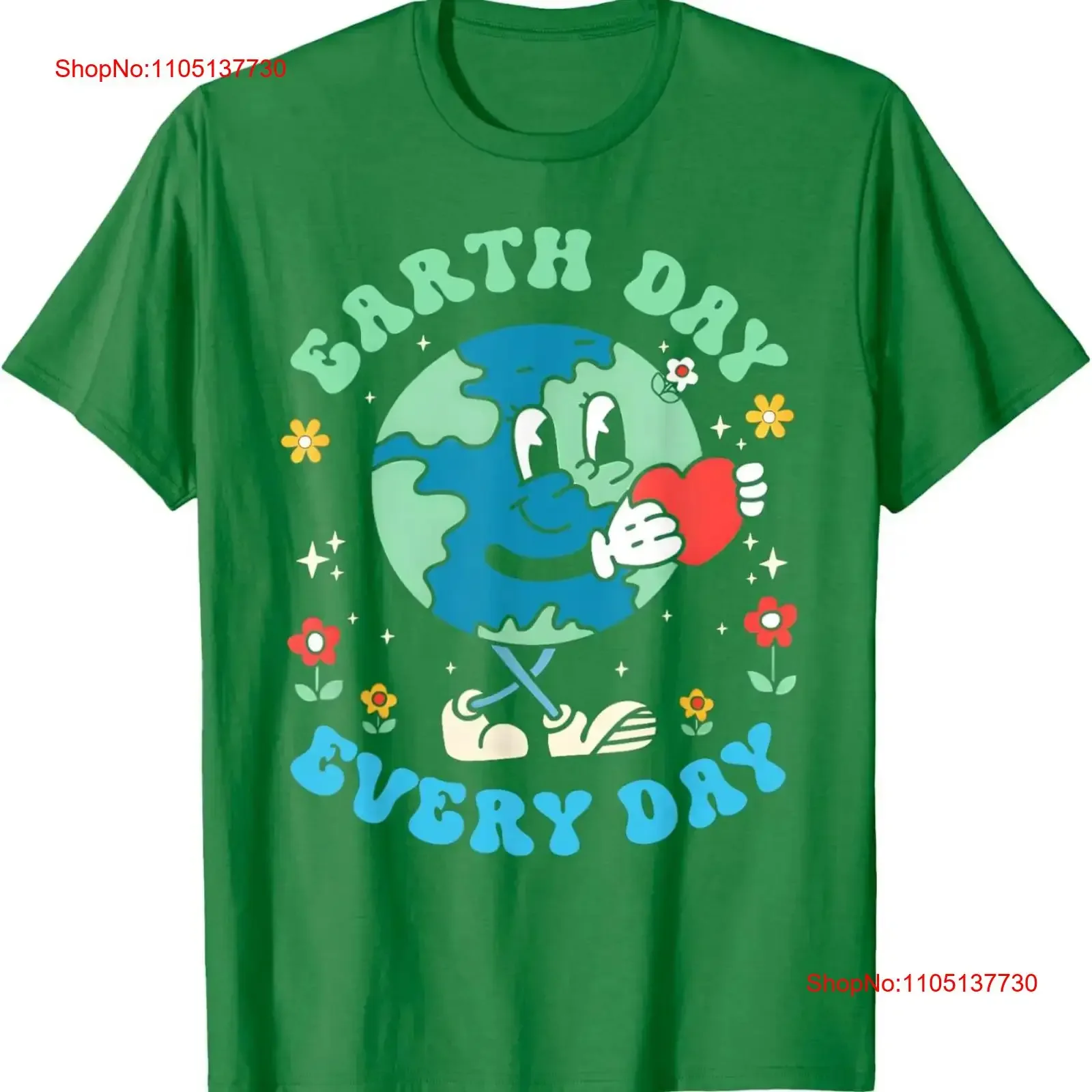 Earth Day Every Cute Planet Happy Womens Girls T Shirt  vintage Washed Breathable Versatile Top For Everyday Wear Comfortable