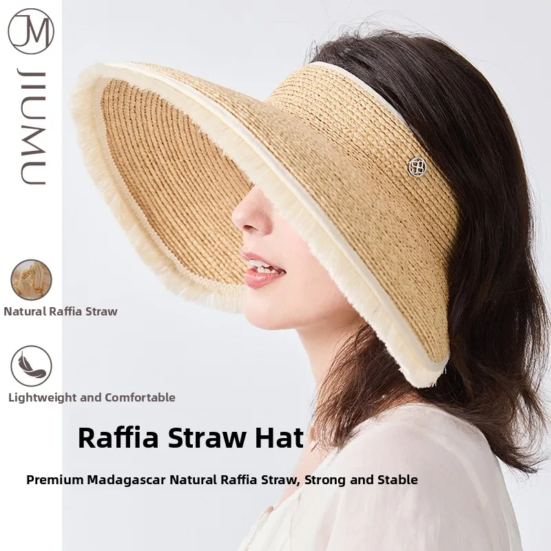 cappello-di-paglia-jiumu-lafei-da-donna-a-tesa-larga-parasole-per-spiaggia-e-vacanze-stile-casual-unisex-primavera-estate-cappello-intrecciato-a-calotta-aperta