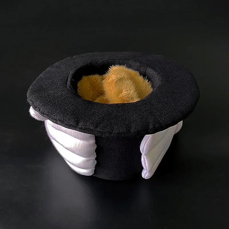 Rabbit in Hat Puppet (Brown/Yellow) Magic Tricks Cute Little Bunny Appearing Magia Stage Illusions Gimmick Magician Prop