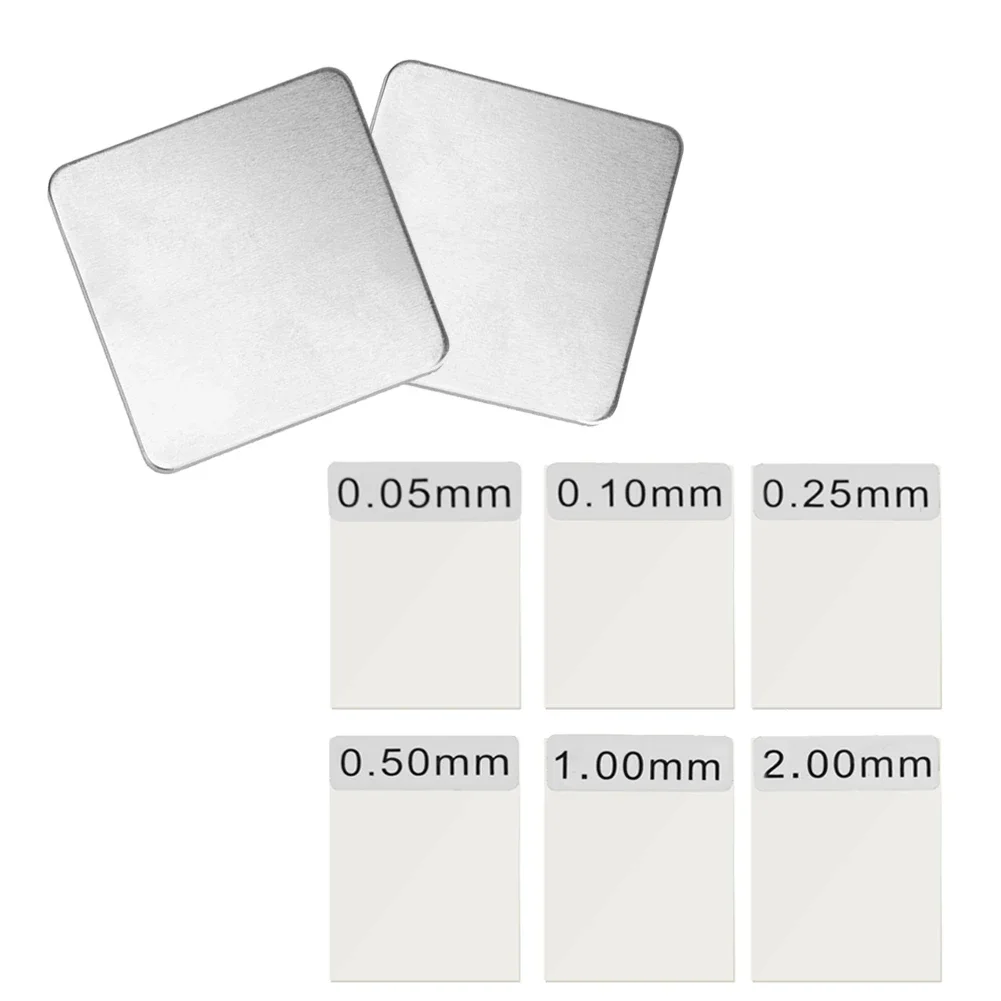 6pcs Coating Calibration Plates Set Aluminum Iron Coating Thickness Films Calibration for Coating Thickness Gauge GM200