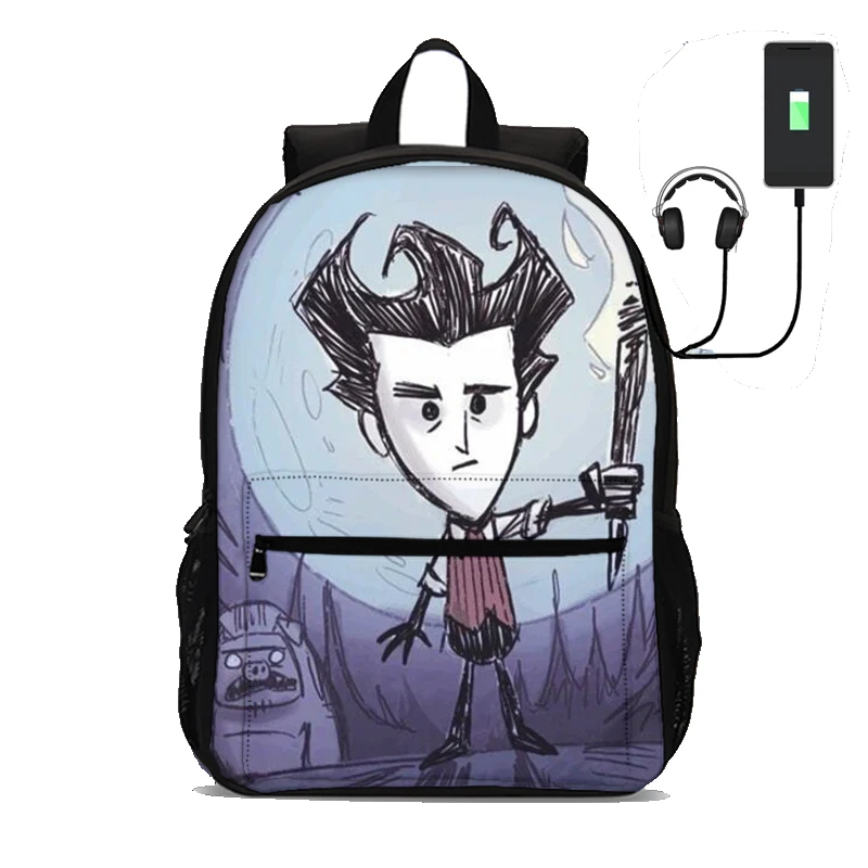 Game Don't Starve 18.5inch Knapsack Cartoon Child School Bags for Boys Girls,Durable & Light Weight Bags for Student