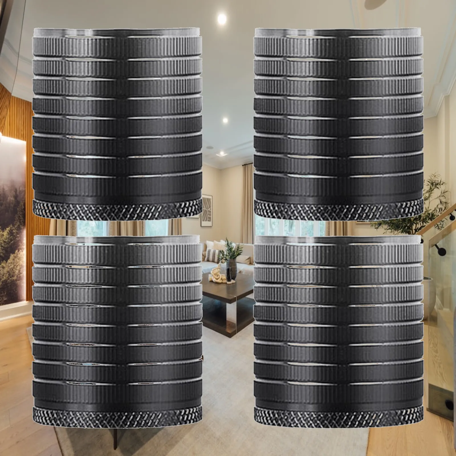 4 Pack Furniture Risers Bed Risers Heavy Duty Non-Slip Multi-Function Adjustable Risers for Desk Sofa Bed Coffee Table