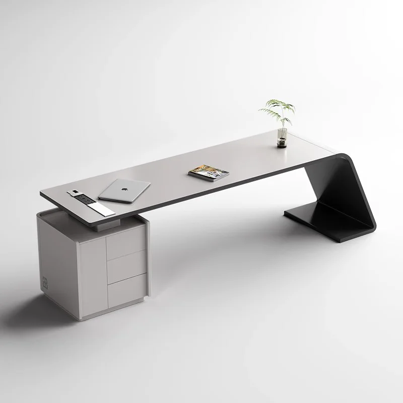 Escritorio de Oficina de Lujo, Escritorio de Jefe Moderno, Simple y Creativo de Alta Gama, Mesas de Escritorio para Gerentes y Directores, Muebles de Oficina