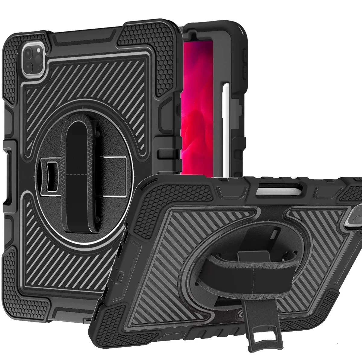 

2025 New For iPad Case Pro Air 4 5 6 7 8 9 10th 11th Generation Mini Stand Tablet Cases 10.2 11 10.9 inch Hand Strap Cover