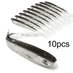 Soft Bait Fish Swimbait Fork Tail With Hook& Without Hooks Fishing Lure Artificial Silicone Bait Fishing Tackle Goods