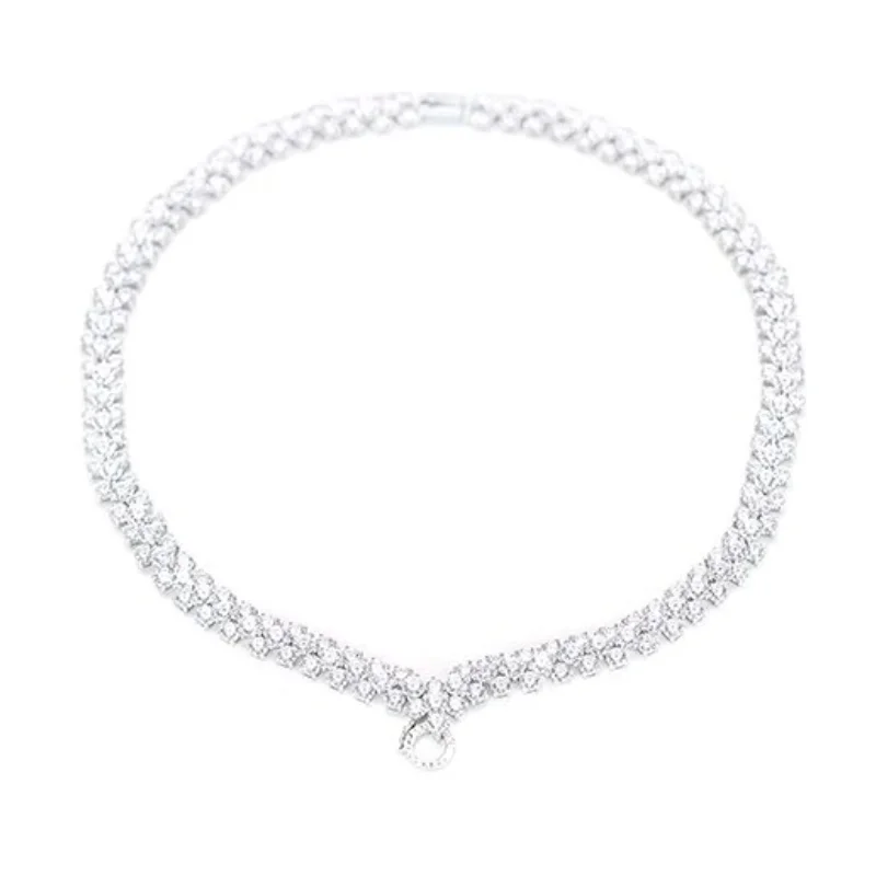 

Bellux pendant chain 925 silver synthetic zircon starry sky luxury set with diamond chain fashion necklace for women