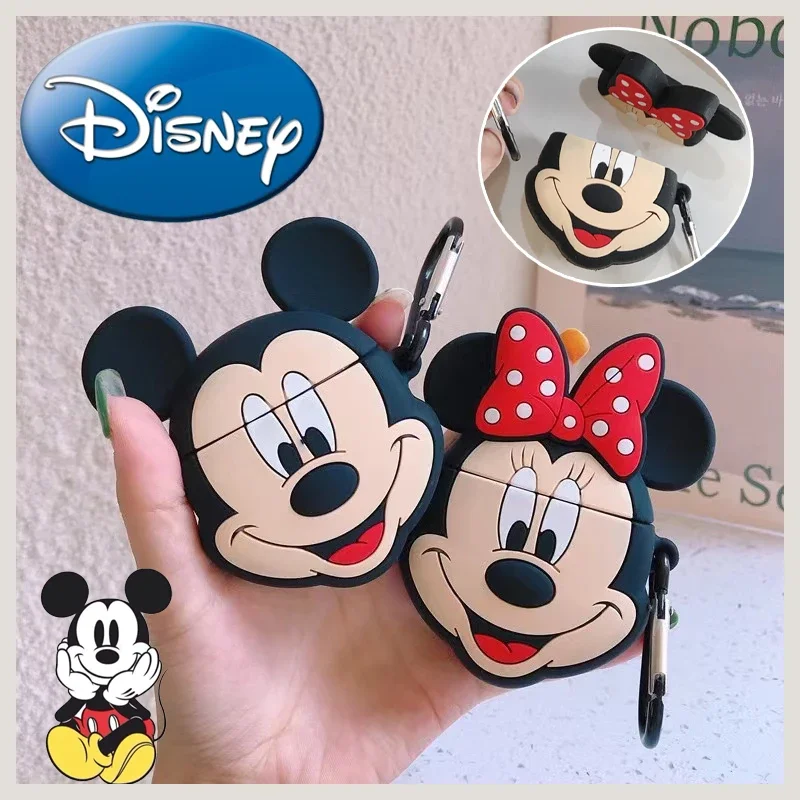 Disney Mickey Minnie Silicone Case for Airpods 1/2 3 Pro Wireless Bluetooth Earphone Protective Cover Shockproof Soft Cases