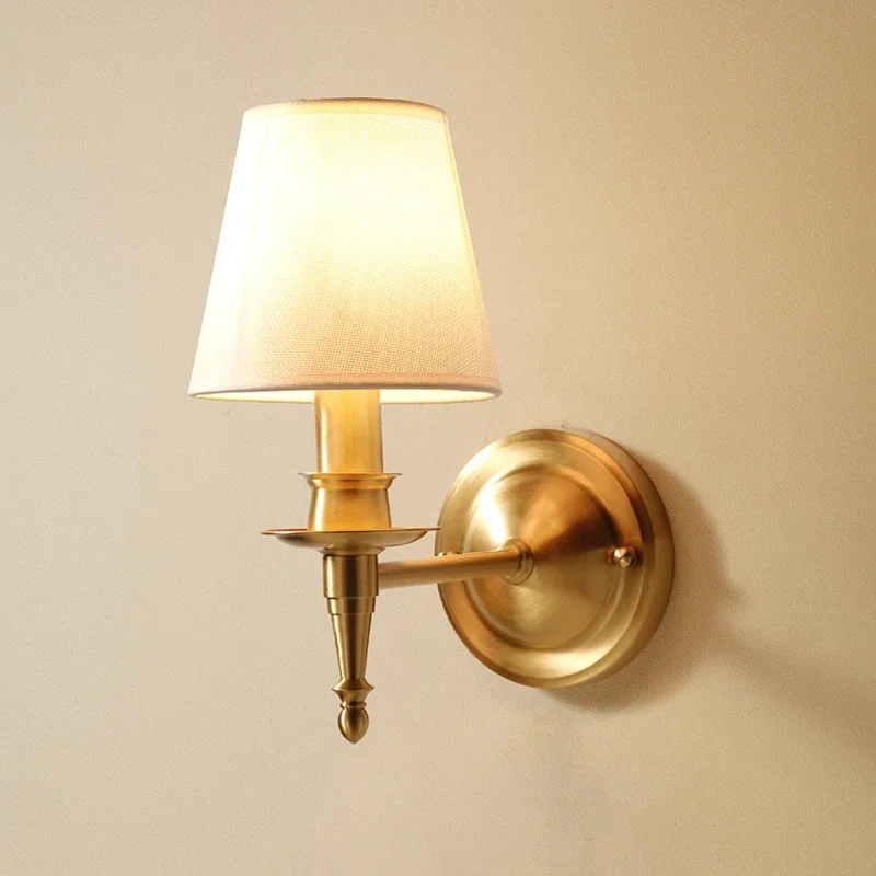 

Full Copper American Wall Lamp Mirror Light Modern Led Wall Light Home Decor Living Room Bedroom Corridor Industrial Luminaire