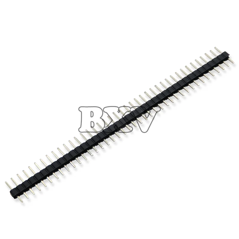Ibuw Pin 1x40 2x40 Single Double Row Male 2.0 Breakable Pin Header Connector Strip For Arduino Black 2.0MM 90 Degrees 10PCS
