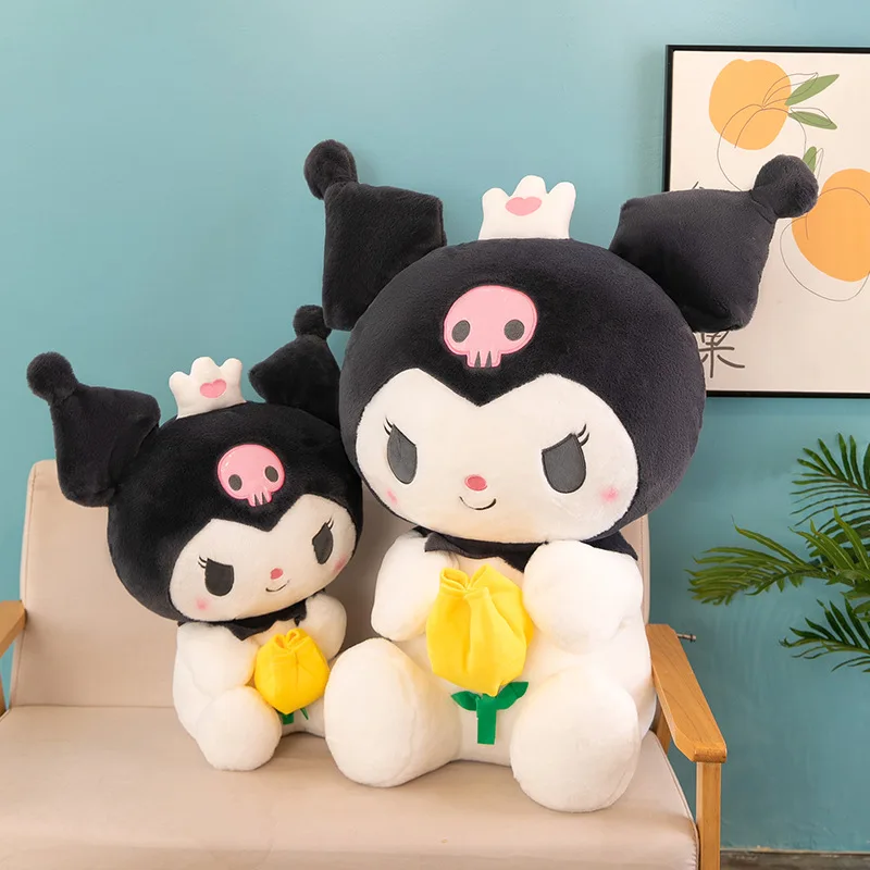 

Kawaii Tulip Kuromi Plush Toy Sanrio Stuffed Doll Cartoon Pillow Kids Birthday Gift Soft Cuddly Plushie for Children Wholesale