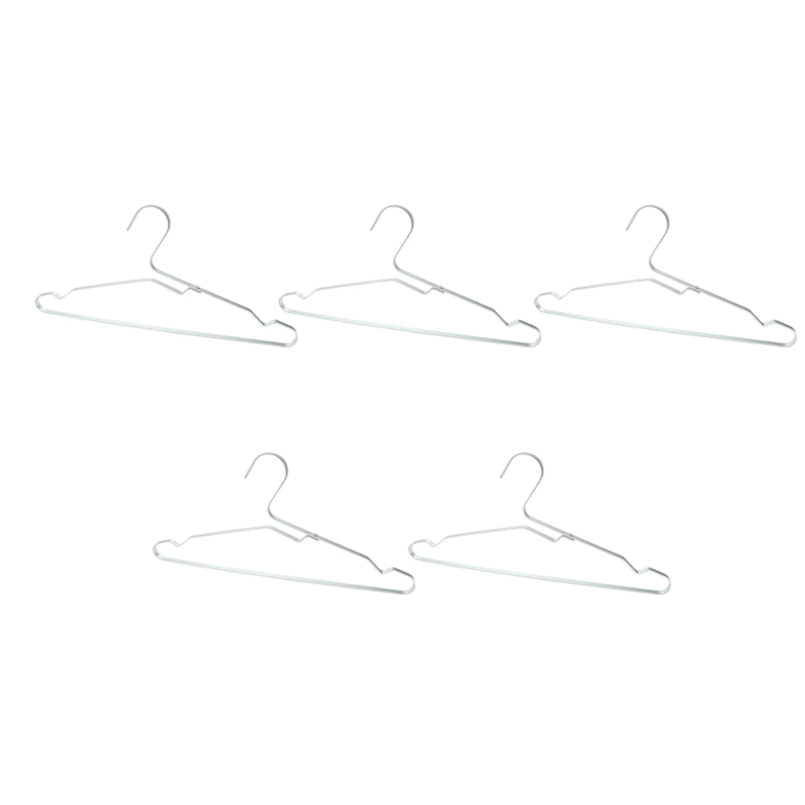 

Aluminum Alloy Hangers Sturdy & Space-saving For Closets Clothes Racks 5PCS