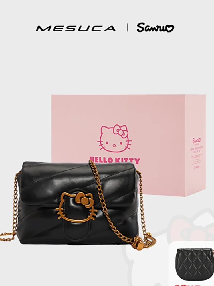

New Sanrio Hello Kitty Chain Bag Women'S Single Shoulder Cross Shoulder Bag Small Fragrant Style Wallet Casual Bag Gift