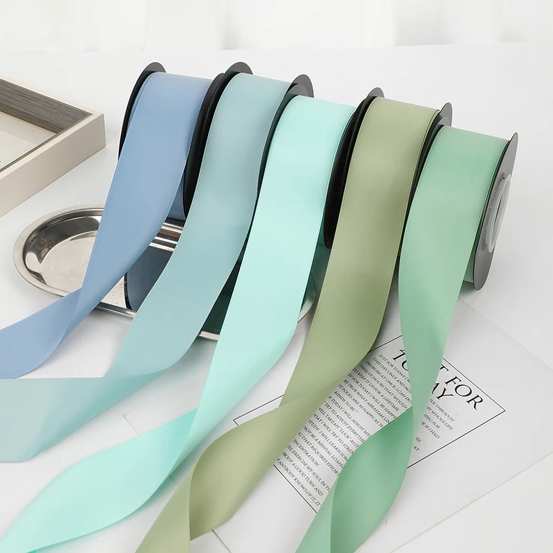 18meters/roll 4cm Double-sided Milk Silk Polyester Ribbon Wedding Decorative Ribbons Gift Wrap DIY Handmade Clothing Material