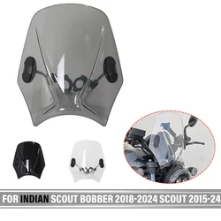 For INDIAN SCOUT BOBBER 2018-2024 SCOUT 2015-2024 Motorcycles Custom Compact Sport Wind Deflector Retro Windshield Universal