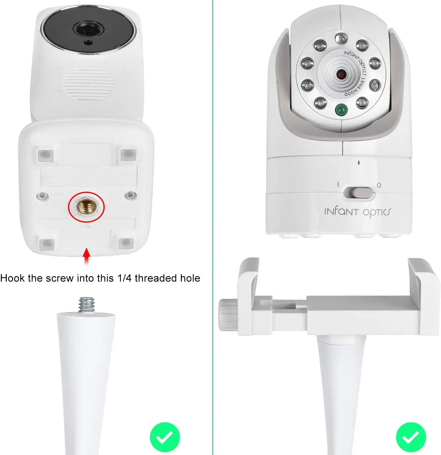 Universal Baby Monitor Mount for Cribs and Furniture, Flexible Camera Holder with Sturdy Design